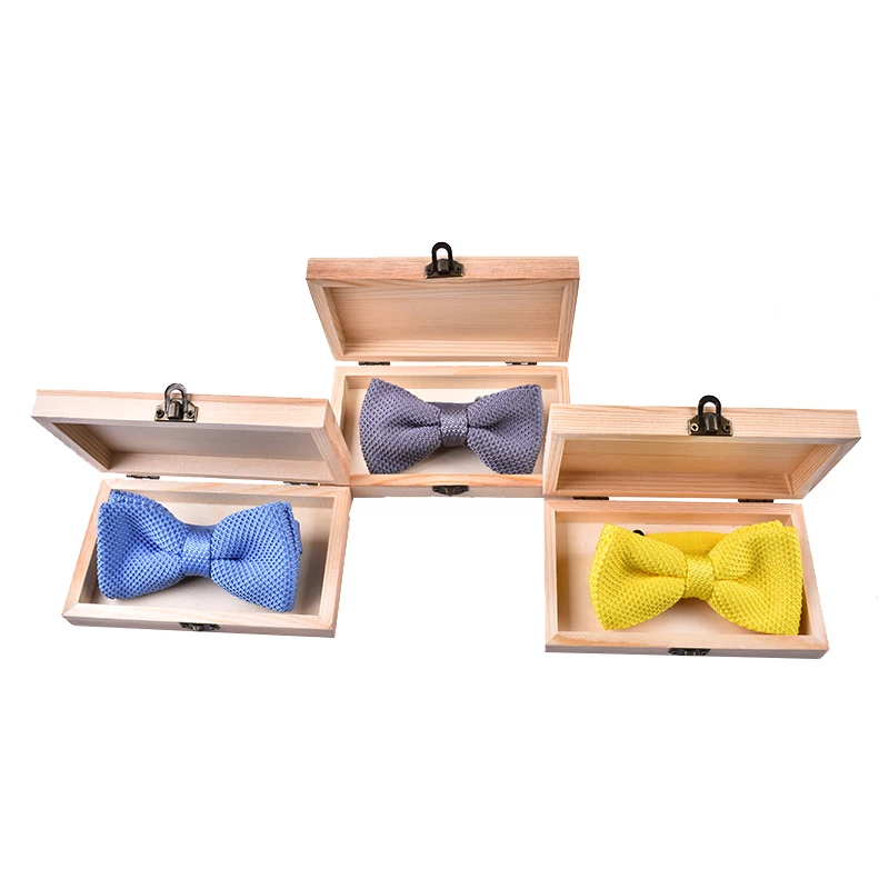 
custom top quality wooden box packaging for bow tie 
