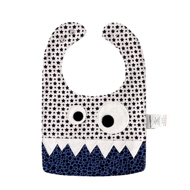 
Large baby bibs cute litter monster pattern all seasons muslin baby bibs 