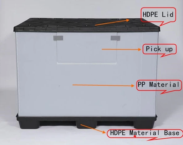 Good Quality plastic collapsible pallet coaming foldable storage coaming sleeve corrugated plastic pallet box for battery pack