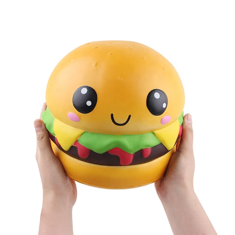 Manufacturer 22cm Jumbo Squishy Kawaii Hamburger Soft Slow Rebound Squishy Food Stress Relief Toy Giant