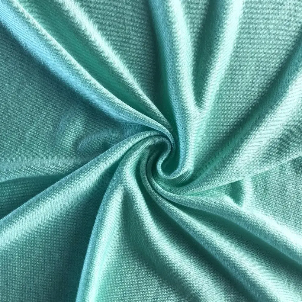 Hot sales rayon spandex jersey plain dyed  95% rayon 5% spandex knit fabric for shirts