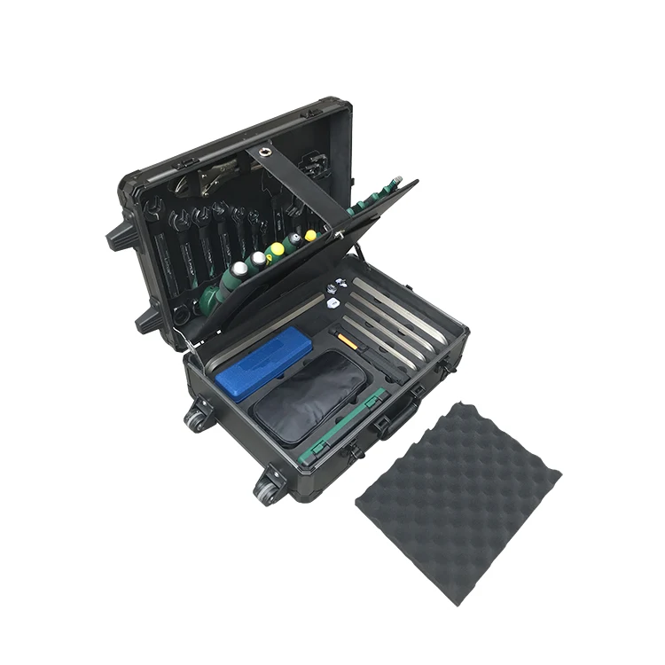 custom hight quality portable metal attache aluminium alloy tool trolley case box with wheels