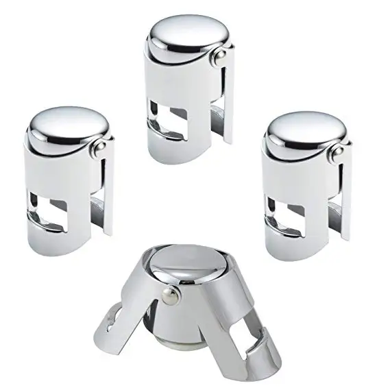 Пробка для бутылки шампанского вина логотип пищевая нержавеющая сталь Лидер продаж индивидуальные металлические 1 шт. полипропиленовые аксессуары бара