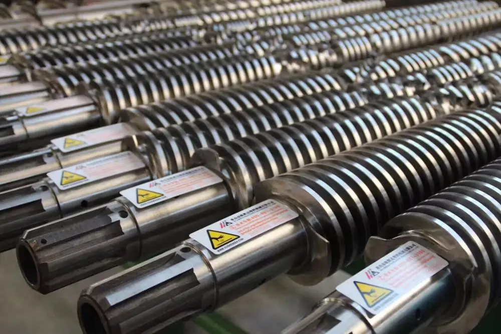 Conical twin screw barrel for PVC pipeline extruder extrusion machine  80/156 65/132 55/110 50/105 ZHOUSHAN MANUFACTURER