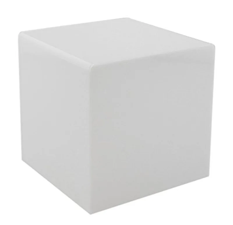 White Acrylic 5 Sided Jewelry Cube Riser Display Box