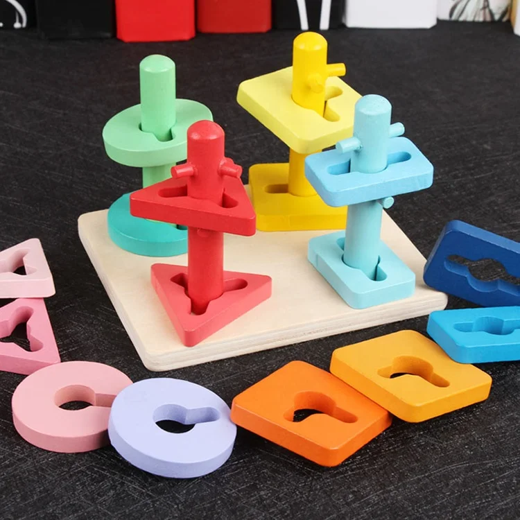 Раннее обучение по индивидуальному заказу от производителя Монтессори деревянный блок обучающих игрушек для детей