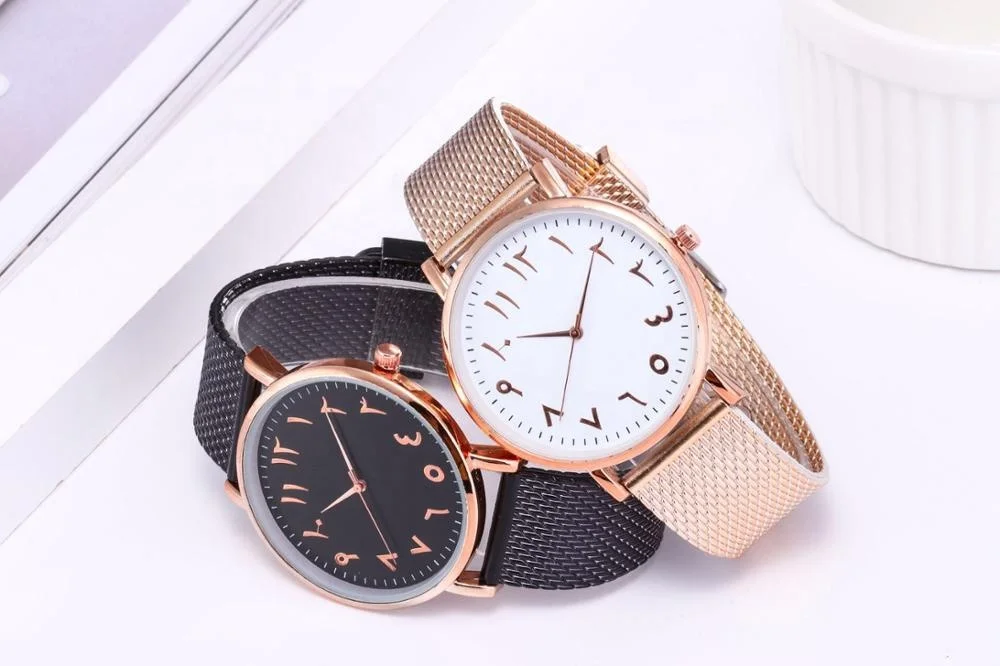 Unisex Wrist watches made in China Wholesale Arabic number watch cheap price customized logo mens clocks