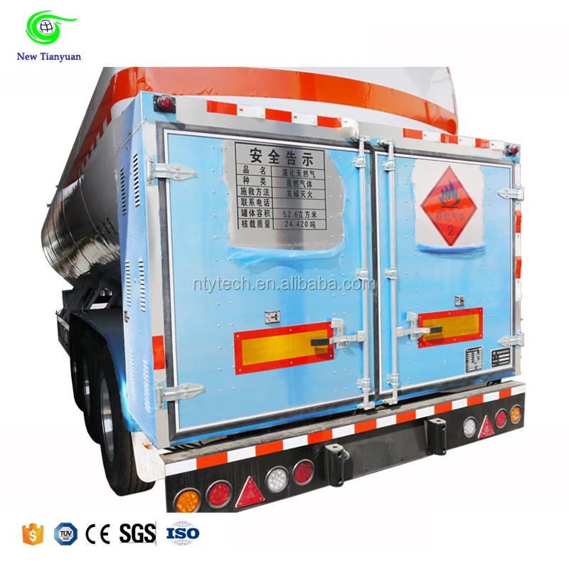 
52.6M3 Volume Skid-mounted LNG Liquid Tank Semi Trailer 