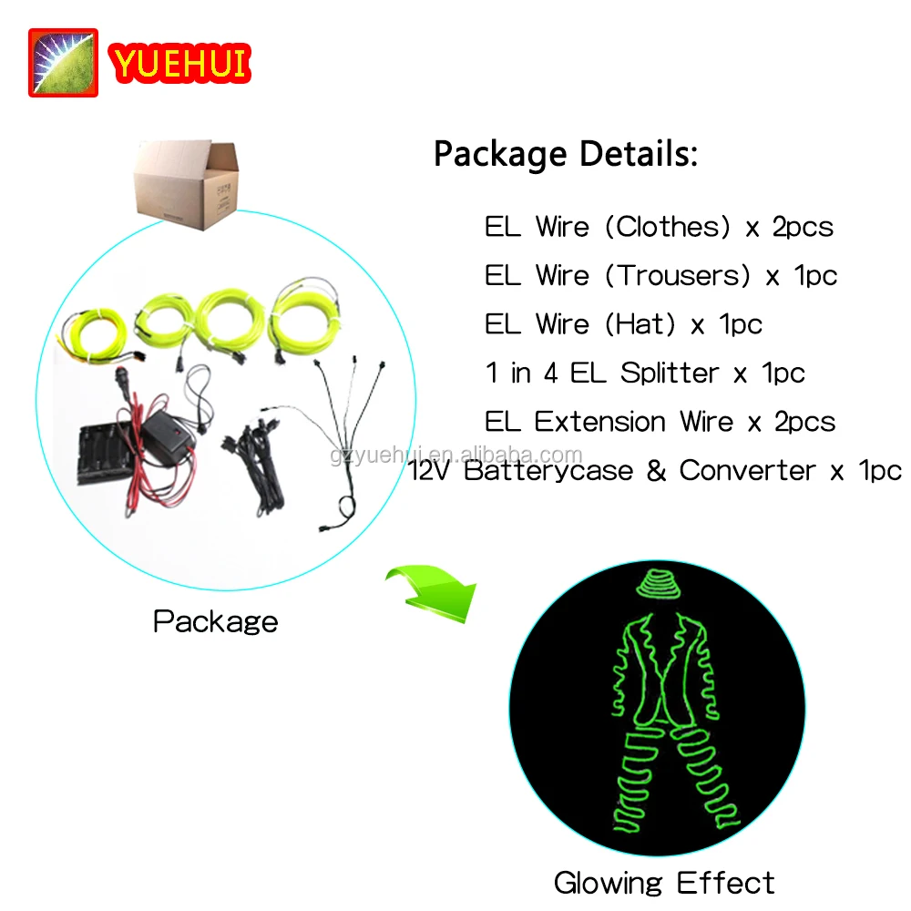 10 цветов EL провода в стиле «сделай сам фестиваль Вечеринка светящиеся одежды аксессуары свет костюм приведенный в действие DC-12V Кнопка драйвер
