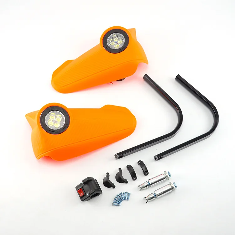 Motorcycle spare parts motorcycle accessories protection handguard with LED light