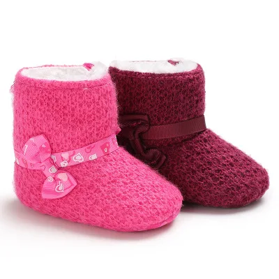 Hao Baby Winter Girl Baby 0-1 Years Old Soft Bottom Non-Slip  Infant Shoes Toddler Honaby TodWarm Ber Shodley Shoes Girl