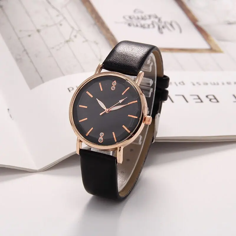 Demonstrate young ladies students teachers quartz watch.