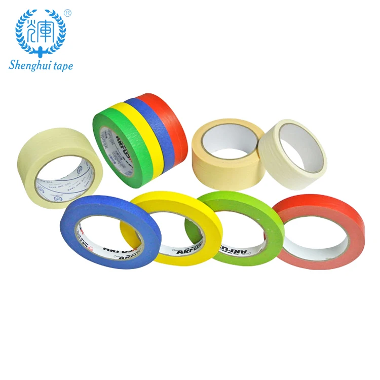 
Heat Seal Car Painting Masking Paper Adhesive Tape Car Automotive Painting Masking Paper Crepe Paper Rubber Offer Printing 