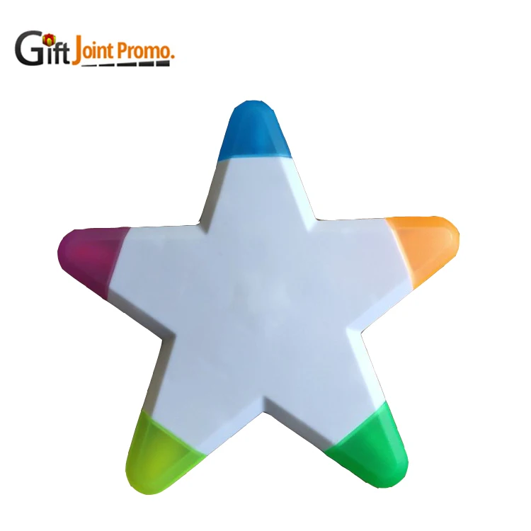 Wholesale LOGO Printed Star Highlighter 5 Colors