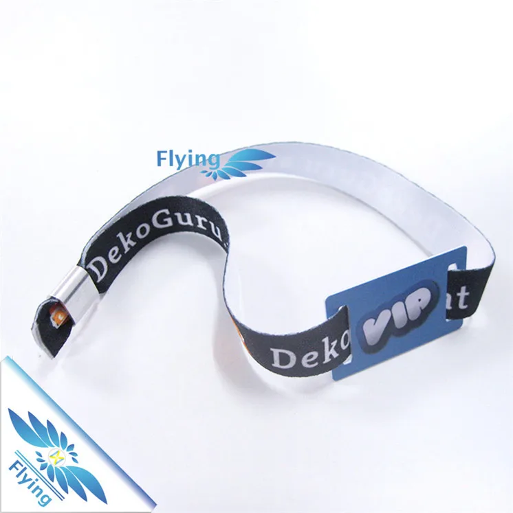 Unique QR Code Festival RFID Fabric Wristband / Bracelet for Music Event