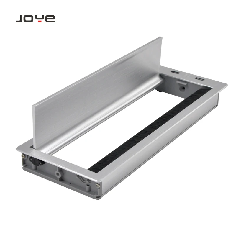 Hot sale office socket outlet cover aluminium wire manager cable hole cover grommet with USB