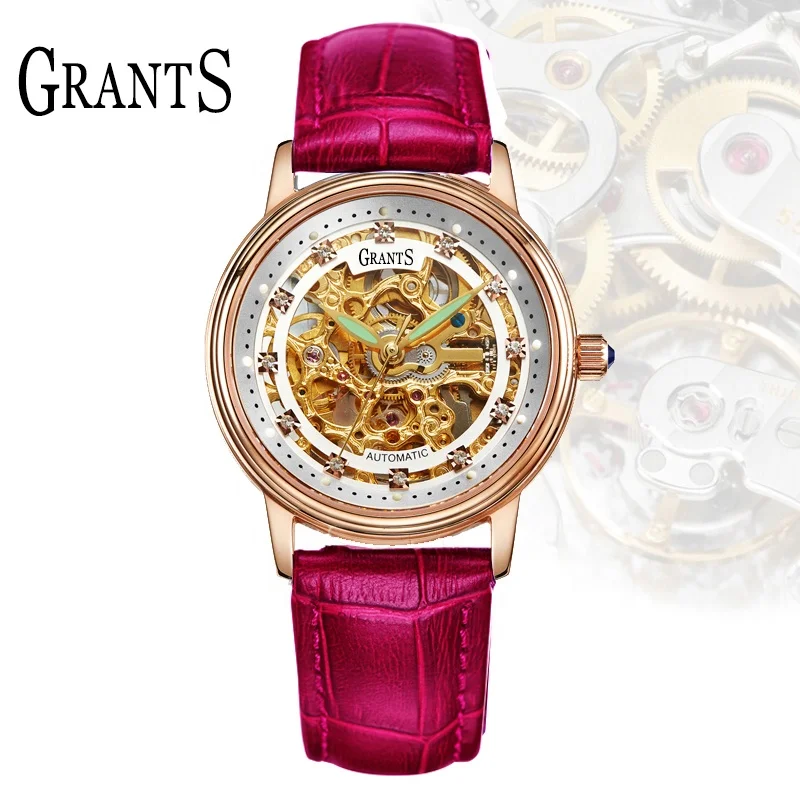 ENLOONG Grants Series skeleton mechanical women watches  fancy wrist luxury custom logo women watches brands luxury 2019