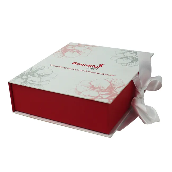 Luxury Custom Cosmetic Box Cosmetic Gift Box with Ribbon Packaging for Cosmetic