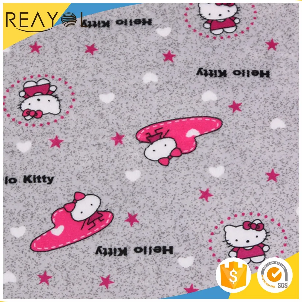 Wholesale 100 Polyester Digital Printed Types One Side Brushed Fleece Fabric Made in USA
