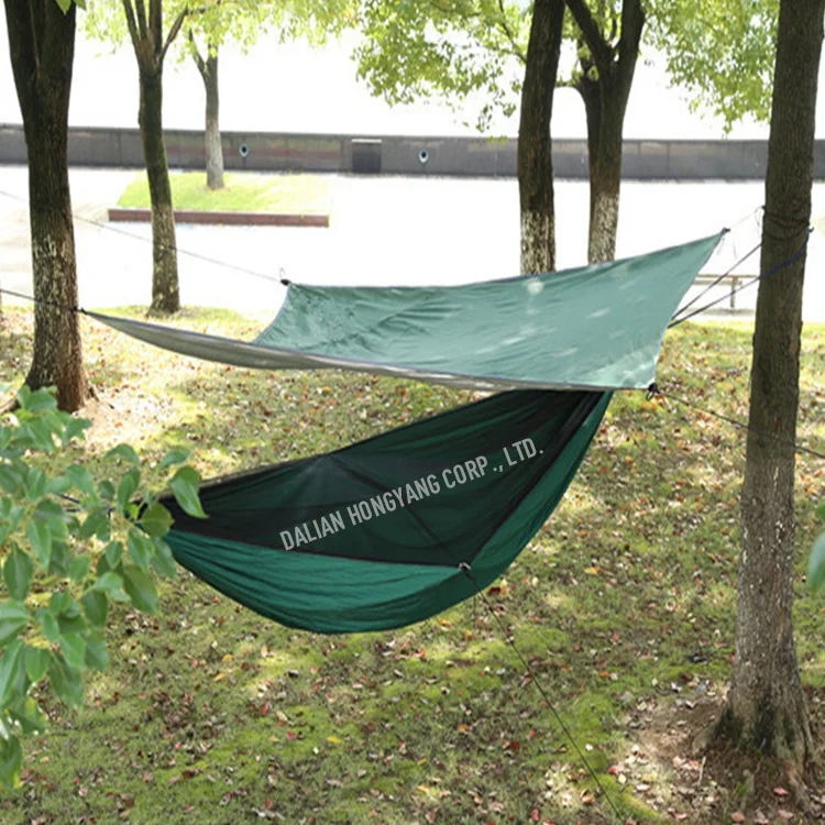 Premium Quality Outdoor Parachute Nylon Hammock Customizable Light Weight Heavy Duty Hammocks Outdoor Camping