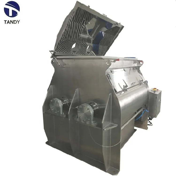 High quality goat milk powder processing double paddle mixing machine/multi blade homogenizing blender machine