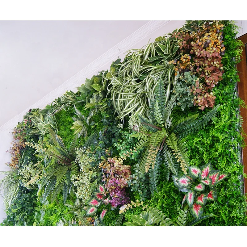 Vertical plant artificial walls plastic green wall for home garden decoration