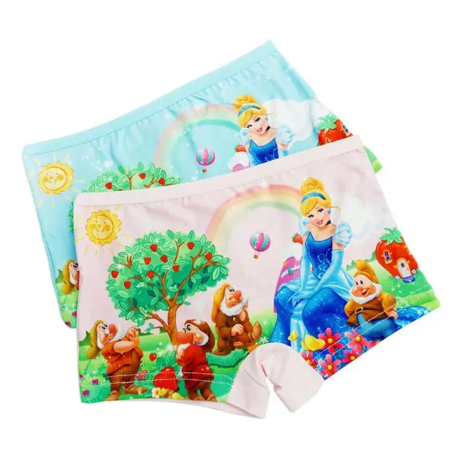 Трусы-боксеры для девочек нижнее белье с мультяшным рисунком шорты