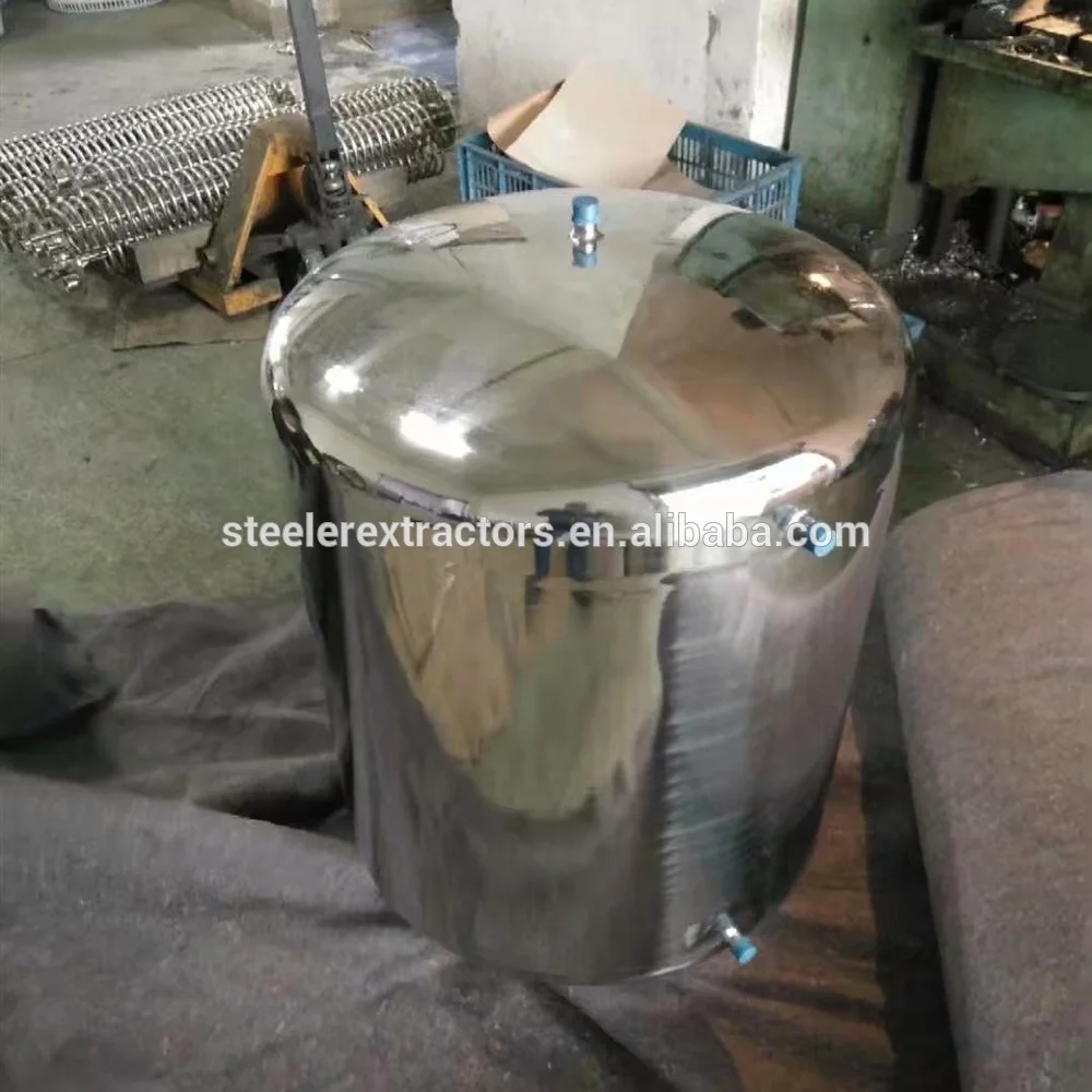 Sanitary SS304 120L 5mm Tank with jacket and NPT Ports