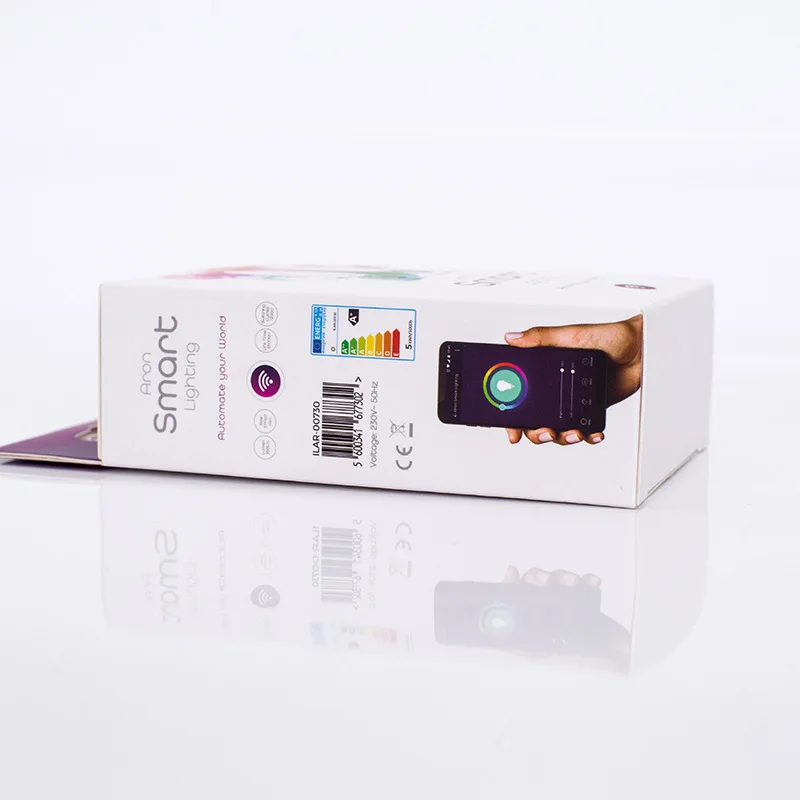 Custom Design Printed White Cardboard Paper LED Lighting Bulb Packaging Box