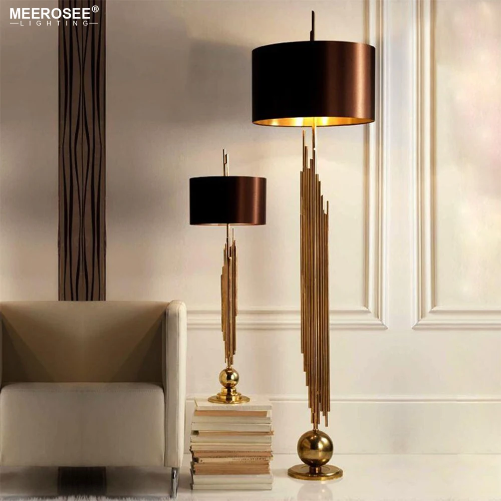 MEEROSEE 2023 New Iron Floor Lamp Living room Bedroom Luminaries Floor Light China Lighting Factory MD92195