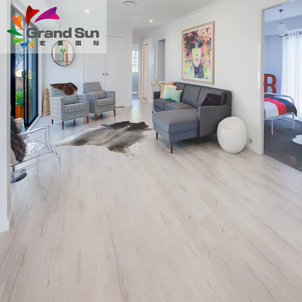 Germany technique white washed oak wood laminate flooring 12mm AC4