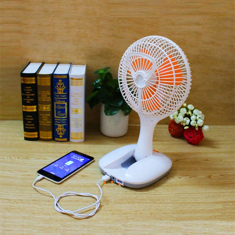 Wholesale Portable 4000mAh Battery USB Rechargeable Air Cooling Fan with LED Light