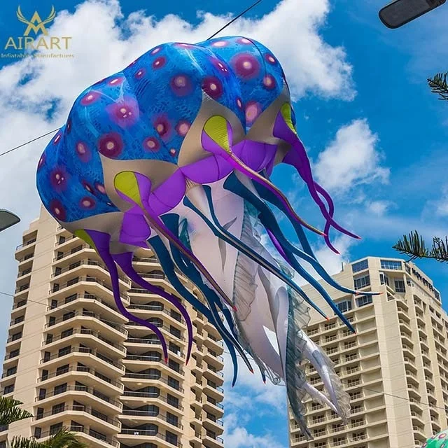 Music festival decoration inflatable jellyfish hanging decoration parade event ideas