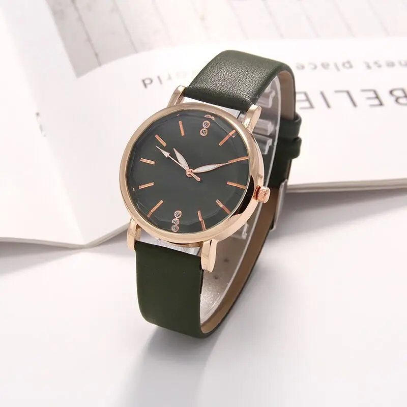 Demonstrate young ladies students teachers quartz watch.