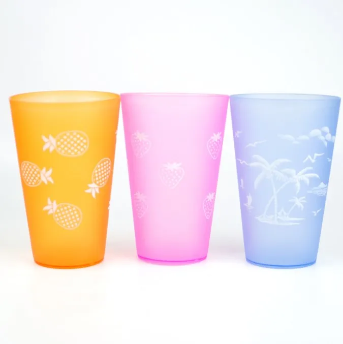 China factory wholesale pp frosted plastic drinking cup 13oz