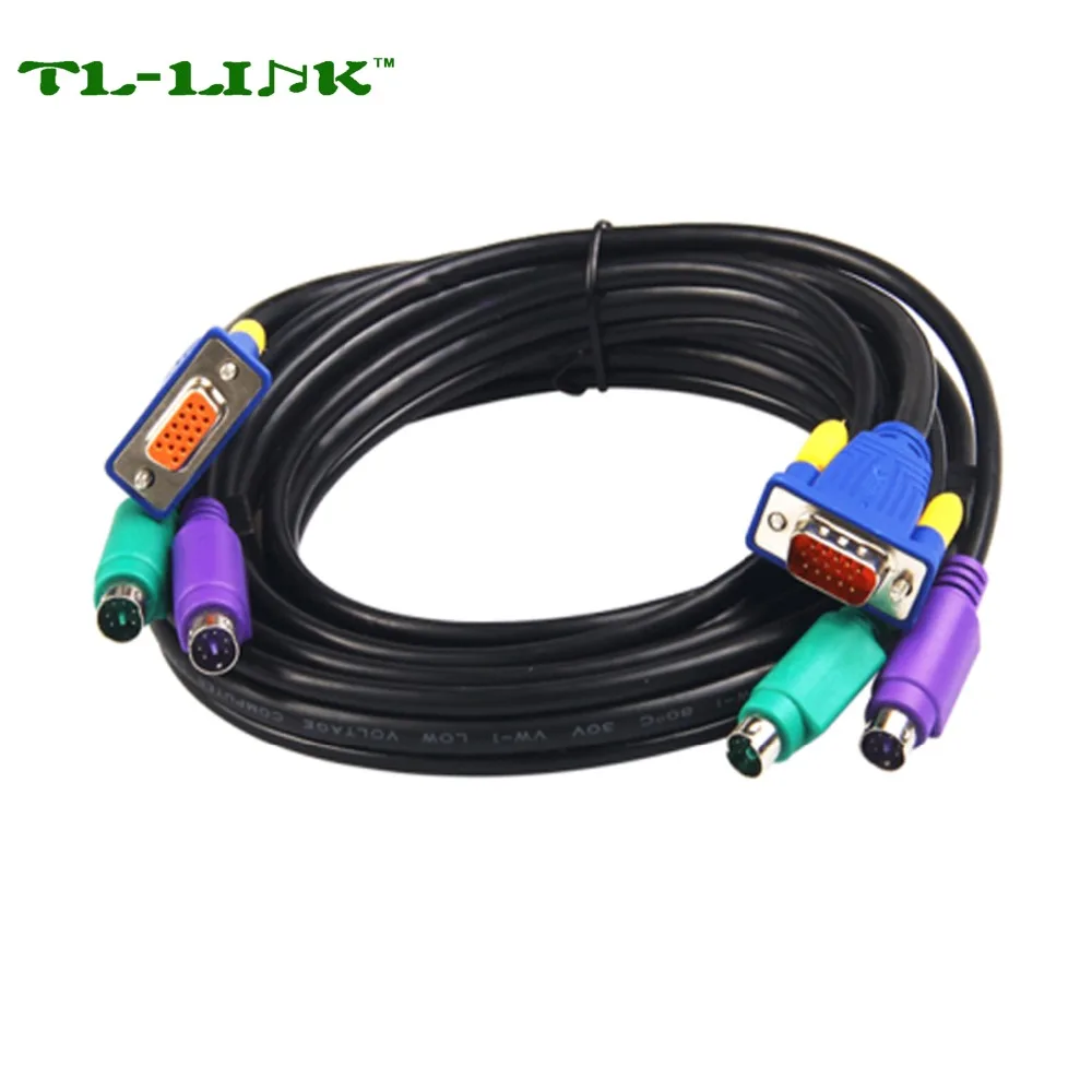 Лучшая цена KVM КАБЕЛЬ VGA к PS/2 кабеля для клавиатура/видео/мышь