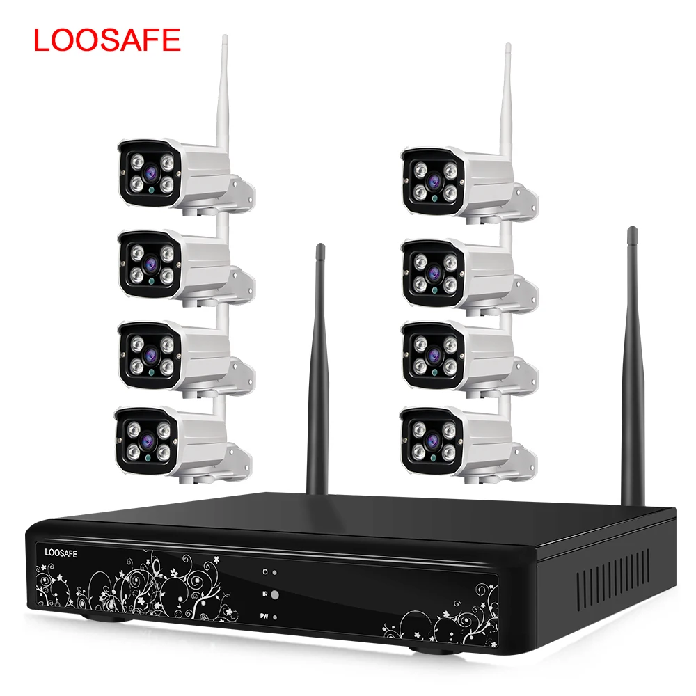 CCTV камера 8CH Wi Fi Nvr комплект HD двойной антенны Диапазон сигнала 100 м через 3 стены беспроводной системы