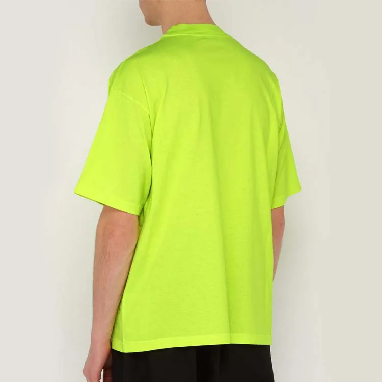 YL OEM Summer Fashion Neon Green T-shirt Plain Color 100% Cotton