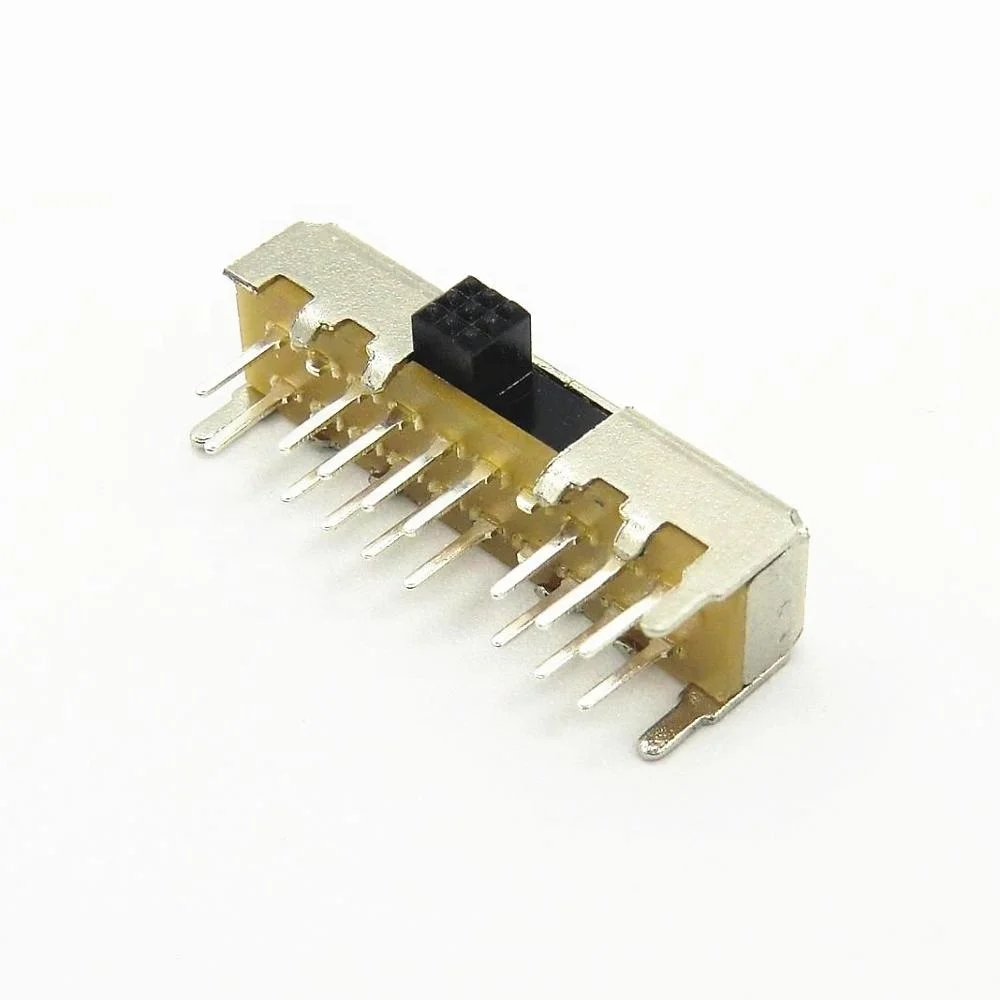 Монтируемый на печатную плату под 3 Way 4p3t электрические ползунковый Переключатель миниатюрный раздвижной вкл/выкл 3 позиции мини ползунковый переключатель