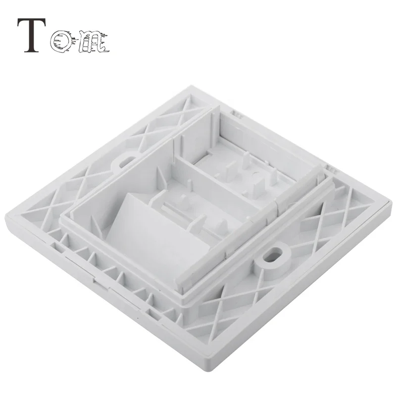 TOM-MB-15-02 86*86mm Fiber face plate ,2 Port SC/LC Fiber Face Plate Tom-MB-15-02 Fiber face plate