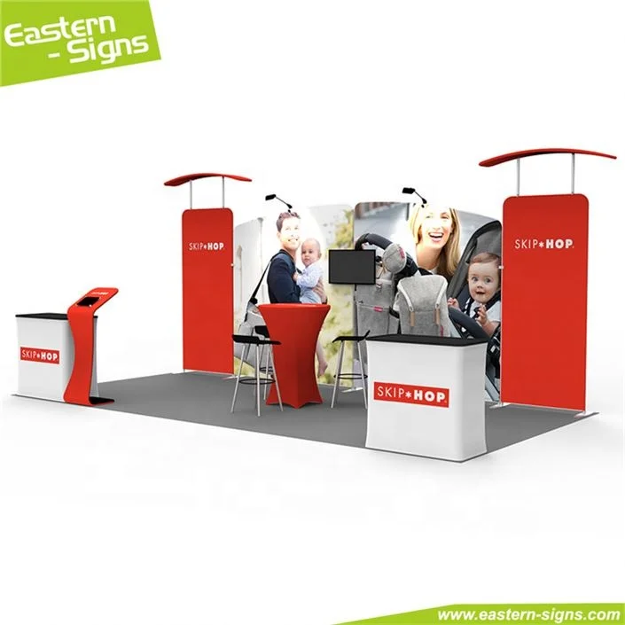 Custom size aluminum advertising display convenient exhibition booth design solution