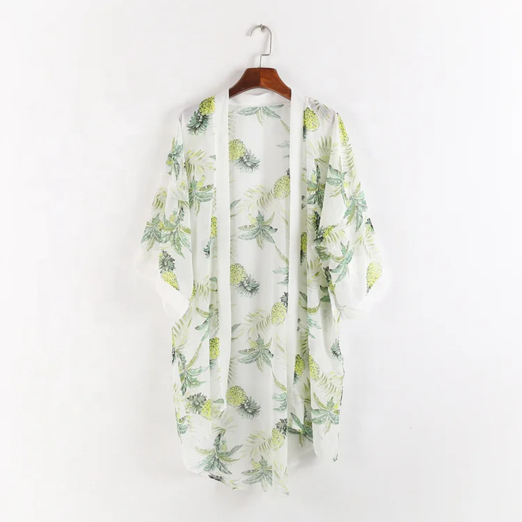 New Types Women Summer Beach Long Print Floral Thin Coat Chiffon Kimono Cardigan