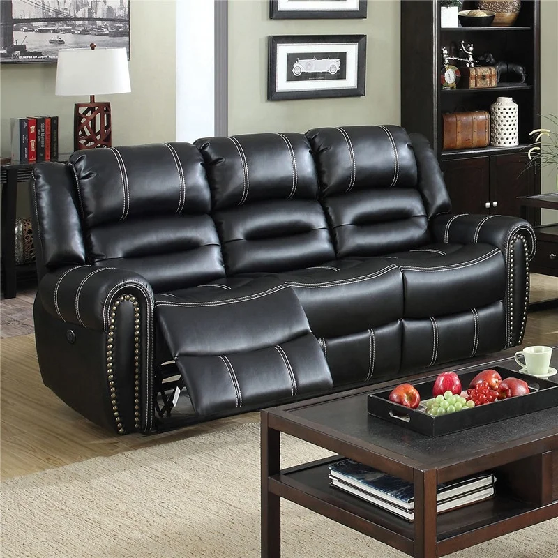 European style classic Germany Living room leather home theater recliner sofa