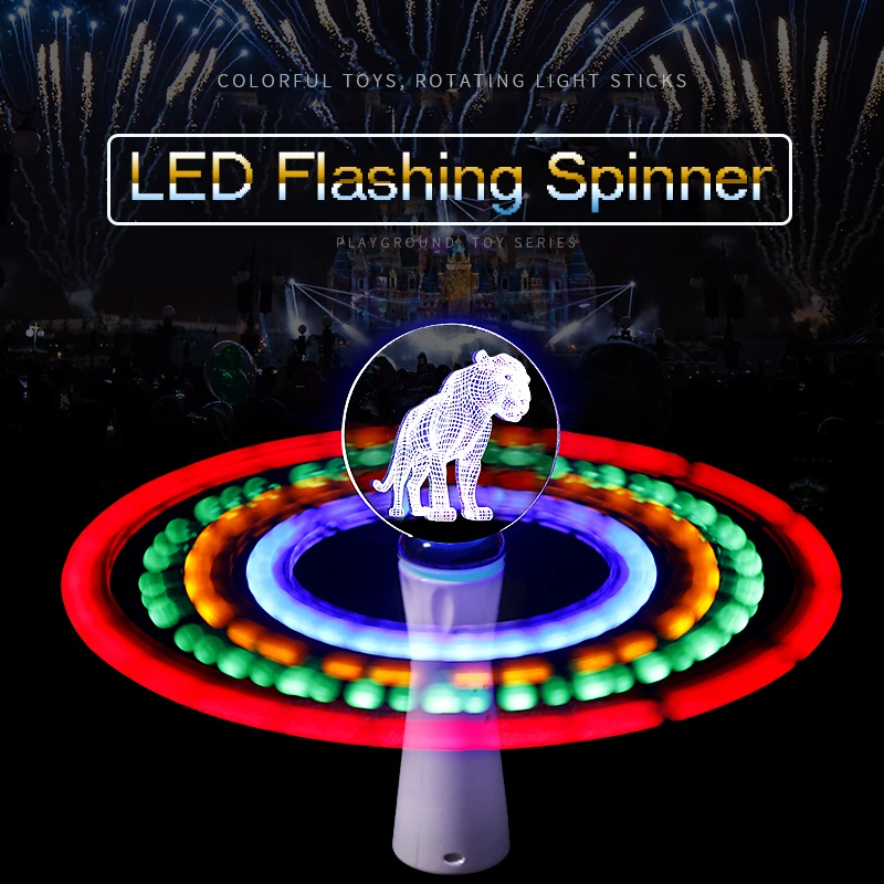 Light-Up Wand Toy Glowing LED  Toy Stick Flashing For Kids Magic Spinner Wand With Multicolored Flashing Light For Theme Park