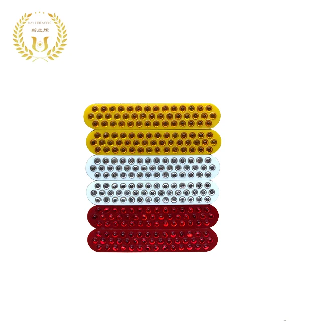 Road stud use colorful glass beads plastic reflective material reflector