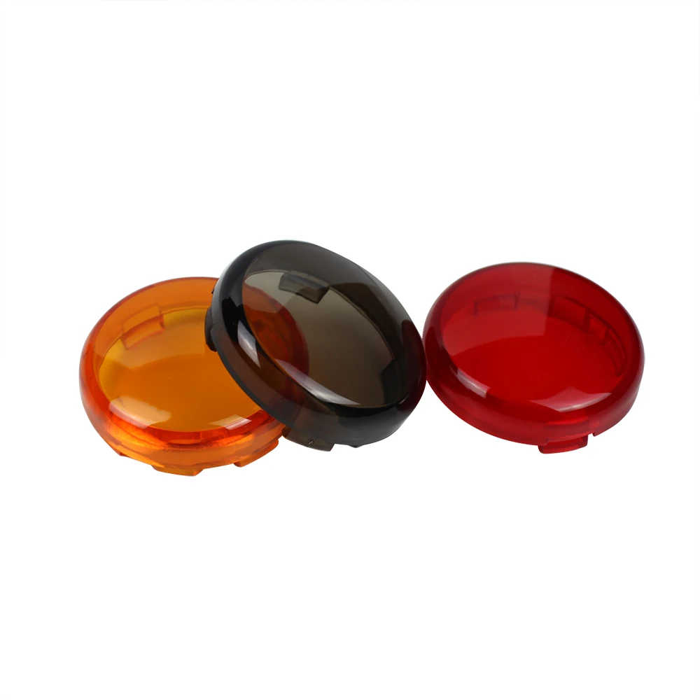 Smoke/Red/Orange Bullet Turn Signal Light Lens Cover Compatible with Motorcycle Sportster Street Glide Road King Softail
