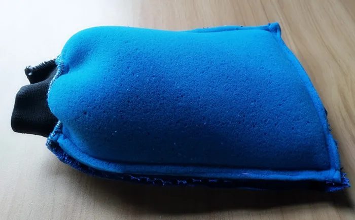 Microfiber single chenille mesh sponge Car wash mitt  for car cleaning and care