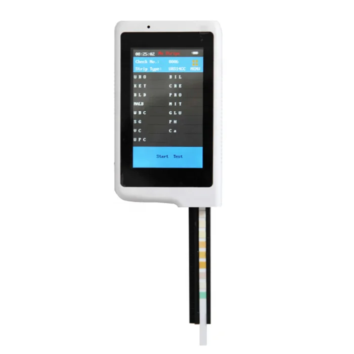 Portable urine tests analyzer with strip