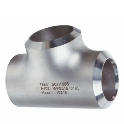 China Supplier ASME B16.9 Stainless Steel A403 WP304 BW SCH80 Equal Tee 304 316 904