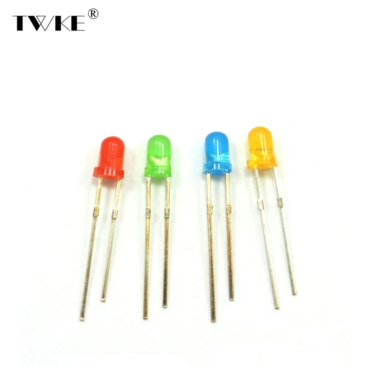 
Diffused Green Led Diode 3mm Through Hole Led 